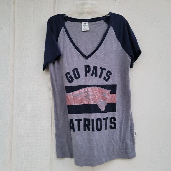 pink Victoria Secret New England patriots tshirt Women's sz M - Picture 1 of 4